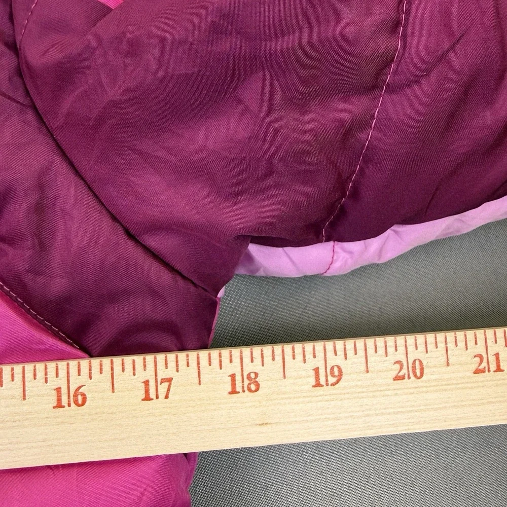 Swiss Alps Girls Puffer Multi Pink Jacket Size 14 - L Hooded Full Zip‎ Pockets